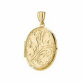 14K Yellow Oval Locket